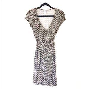 Purple Rain Short Sleeve Wrap Dress